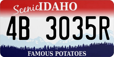 ID license plate 4B3035R
