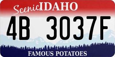 ID license plate 4B3037F