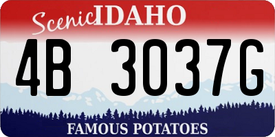 ID license plate 4B3037G