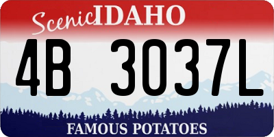 ID license plate 4B3037L