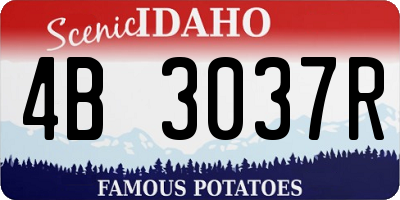 ID license plate 4B3037R