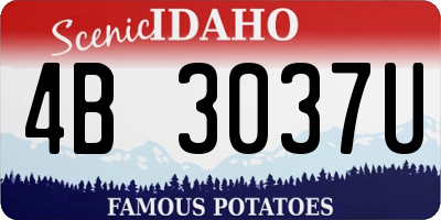 ID license plate 4B3037U