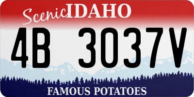 ID license plate 4B3037V