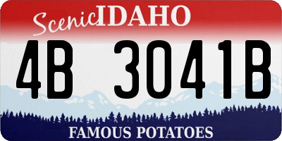 ID license plate 4B3041B