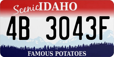 ID license plate 4B3043F