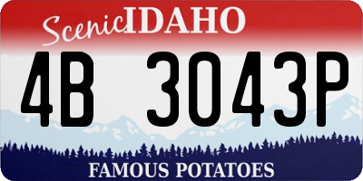 ID license plate 4B3043P