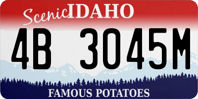 ID license plate 4B3045M