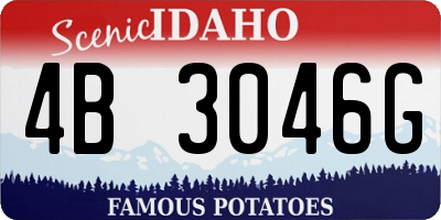 ID license plate 4B3046G