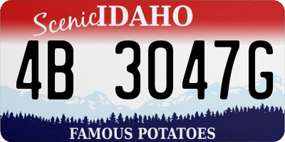 ID license plate 4B3047G