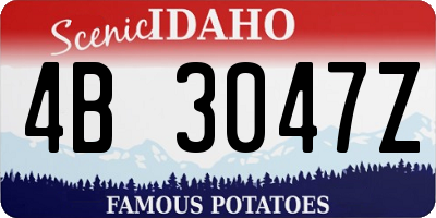 ID license plate 4B3047Z