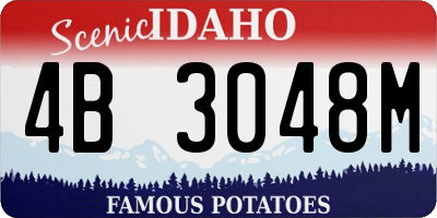 ID license plate 4B3048M