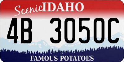 ID license plate 4B3050C