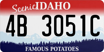 ID license plate 4B3051C