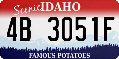 ID license plate 4B3051F