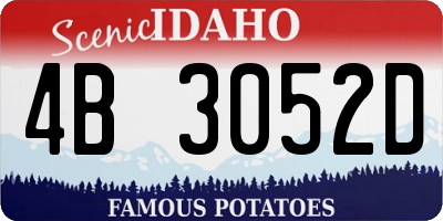 ID license plate 4B3052D