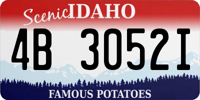 ID license plate 4B3052I