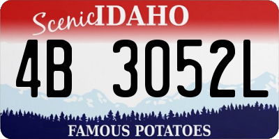 ID license plate 4B3052L