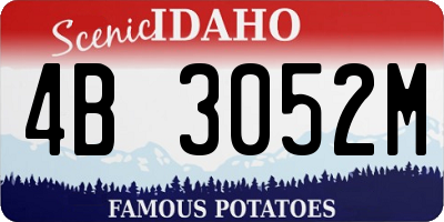 ID license plate 4B3052M