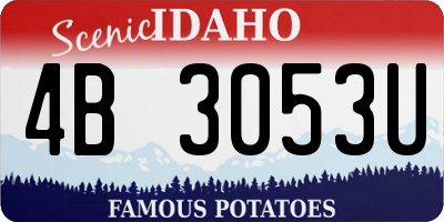 ID license plate 4B3053U
