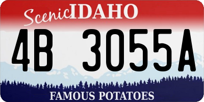 ID license plate 4B3055A
