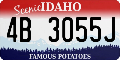 ID license plate 4B3055J
