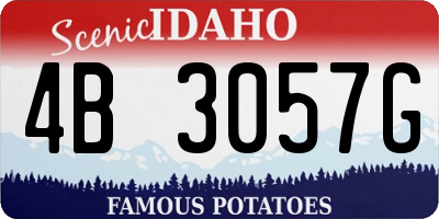 ID license plate 4B3057G