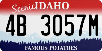 ID license plate 4B3057M