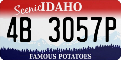 ID license plate 4B3057P