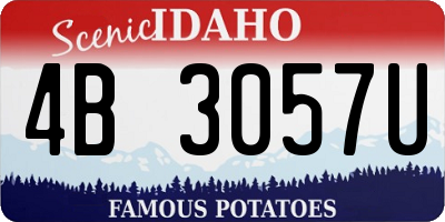ID license plate 4B3057U