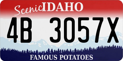 ID license plate 4B3057X