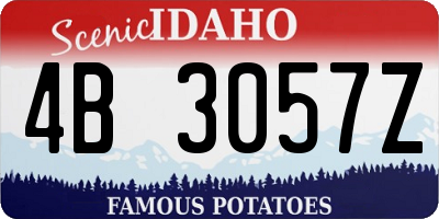 ID license plate 4B3057Z