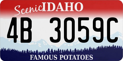 ID license plate 4B3059C