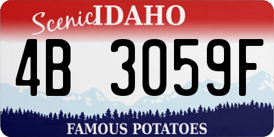 ID license plate 4B3059F