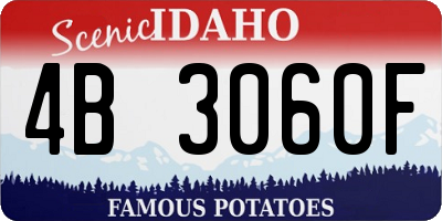 ID license plate 4B3060F