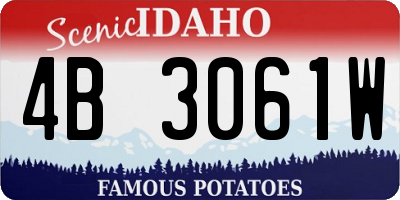 ID license plate 4B3061W
