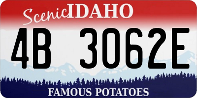 ID license plate 4B3062E