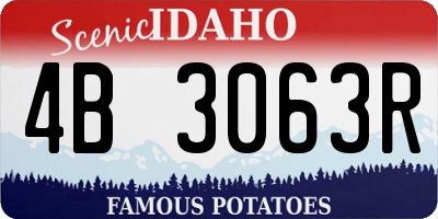 ID license plate 4B3063R