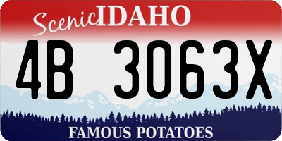 ID license plate 4B3063X