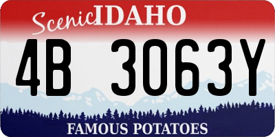 ID license plate 4B3063Y