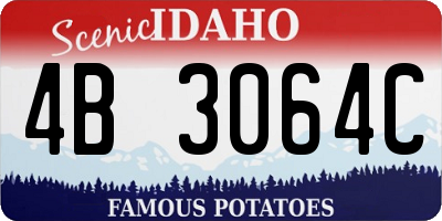 ID license plate 4B3064C
