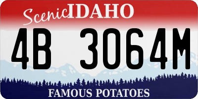 ID license plate 4B3064M