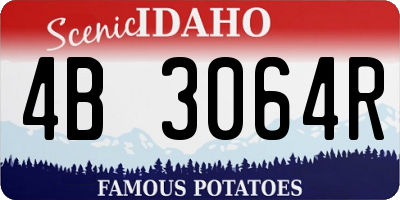ID license plate 4B3064R