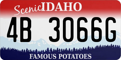 ID license plate 4B3066G