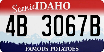 ID license plate 4B3067B