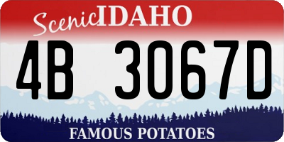 ID license plate 4B3067D