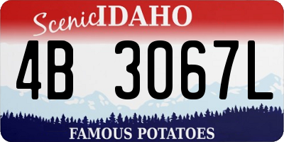 ID license plate 4B3067L
