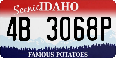 ID license plate 4B3068P