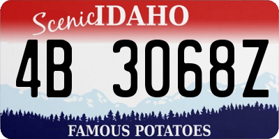 ID license plate 4B3068Z