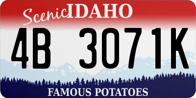 ID license plate 4B3071K