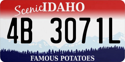 ID license plate 4B3071L